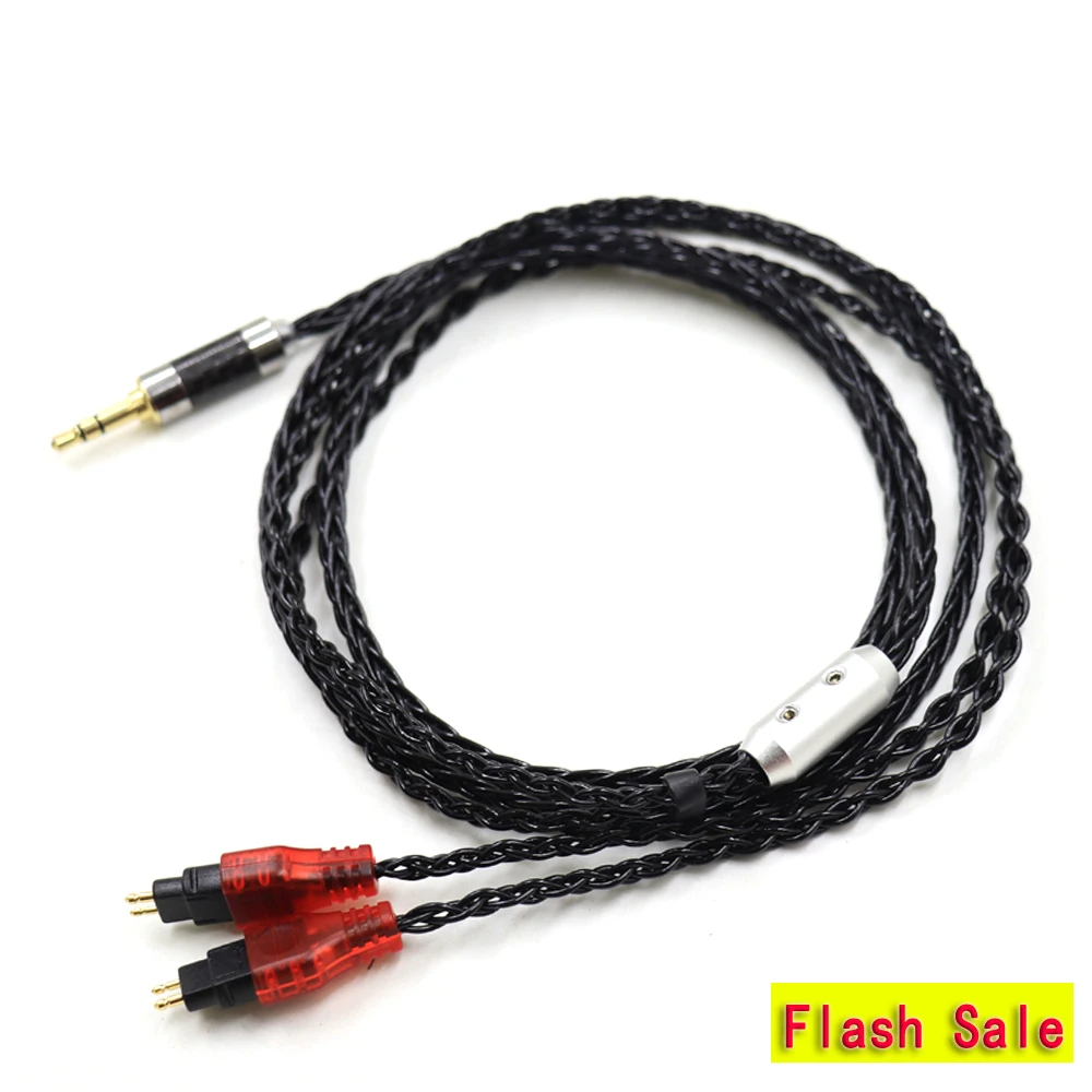 Cable de auriculares chapado en plata equilibrado de 8 núcleos para Sennheiser HD580 HD600 HD650 HDxxx HD660S HD58x HD6xx