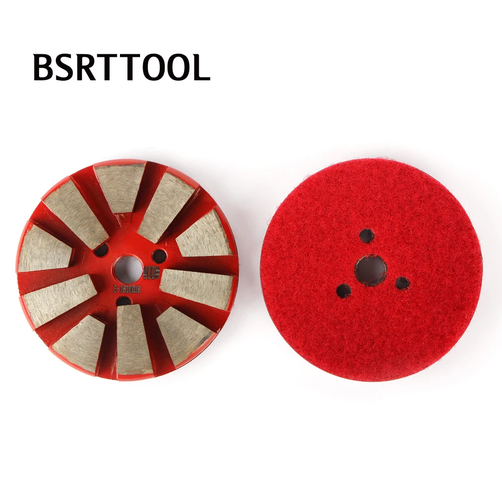 BSRTTOOL 3Inch Diamond Polishing Pad Dry/Wet Metal Grinding Disc for Concrete Floor Grinding Disc Stone Abrasive Wheel