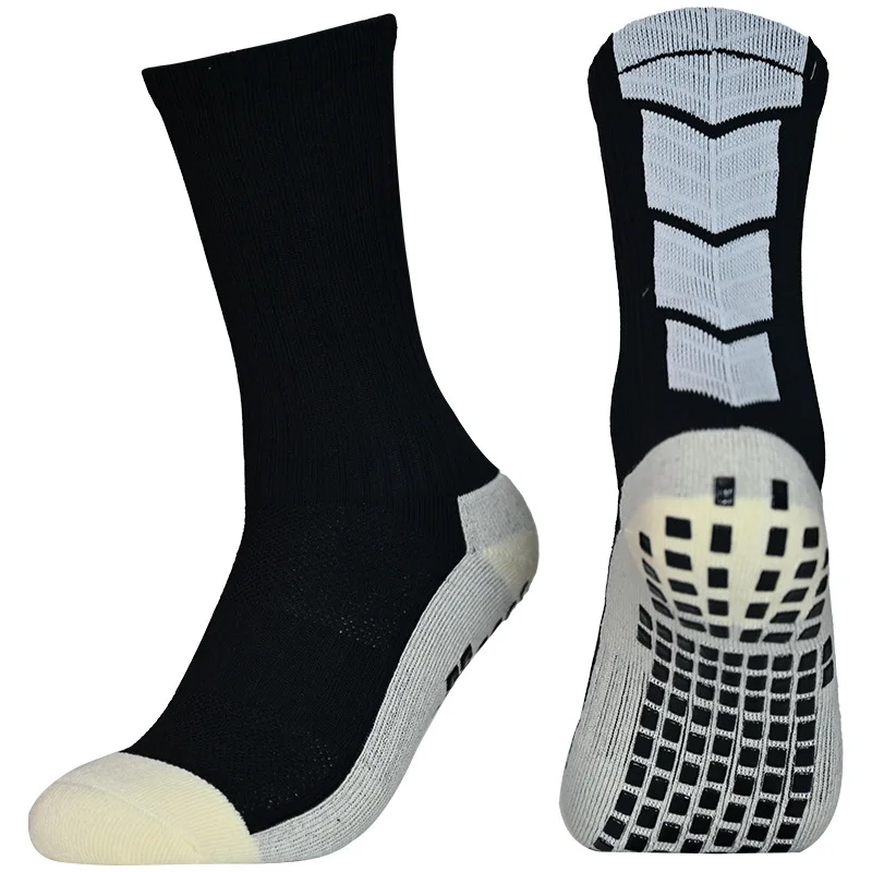 Meias esportivas masculinas Mid-calf, meias antiderrapantes, bezerro de futebol, futebol, ciclismo, novo, 2024