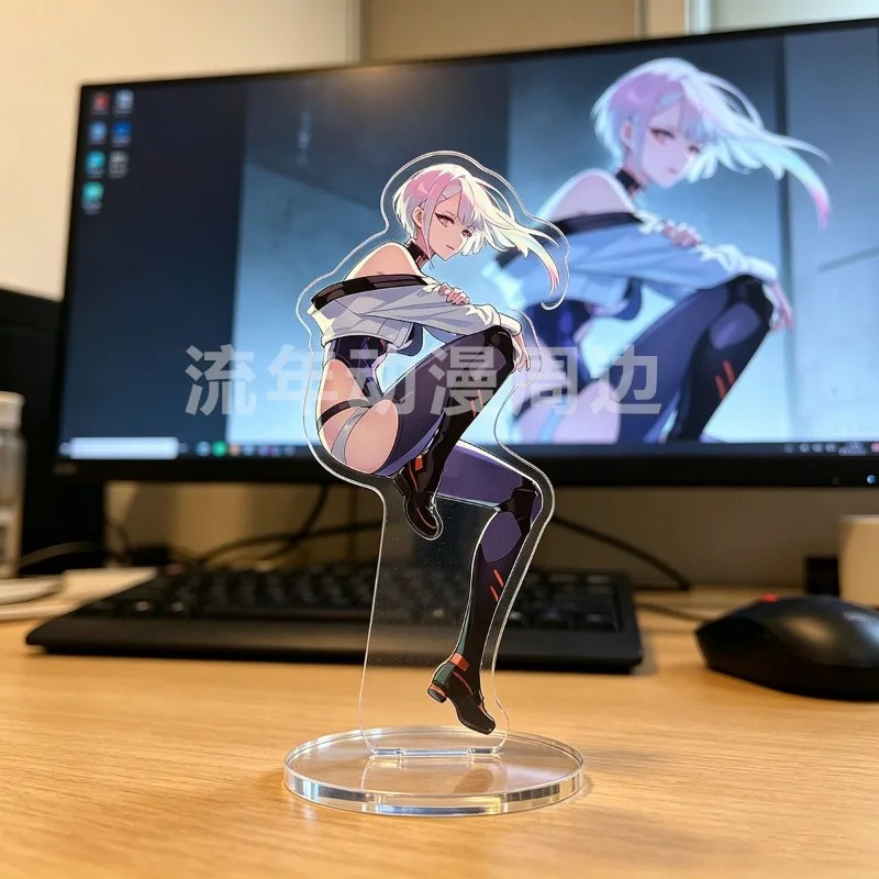3.93inch Wuthering Waves Game Peripherals Lucy Figure Acrylic Stand Rebecca Standing Plate Denia Badge Decoration Toys Gifts view 2