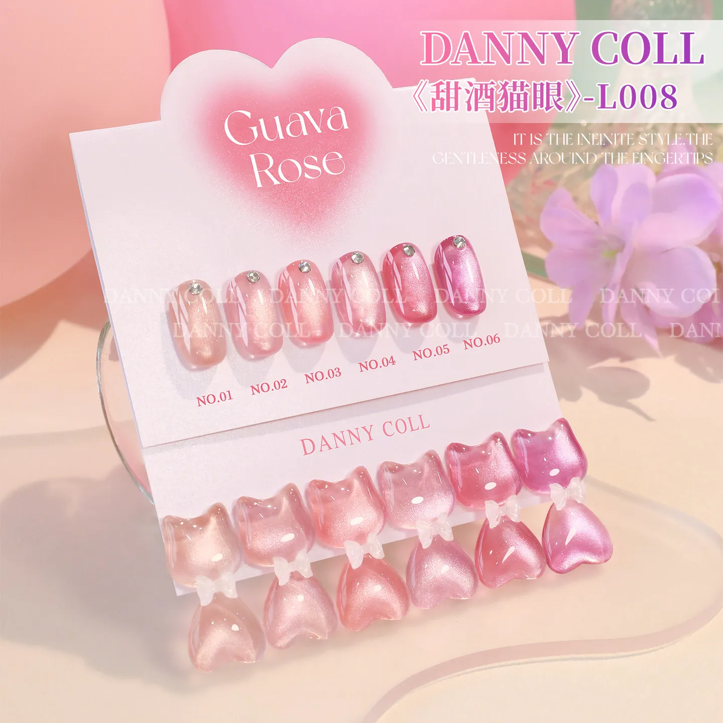 DANNY COLL High Quality 6 Colors Moonlight Cat Eye Nail Gel Set 2026 New Long Lasting Non-toxic UV Gel for Salon DIY Wholesale