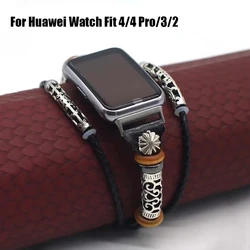 PU Leather Watch Band For Huawei Watch Fit 4 Pro Strap Accessorie Replacement Correa Wristband For Huawei Watch Fit 3 2 Bracelet