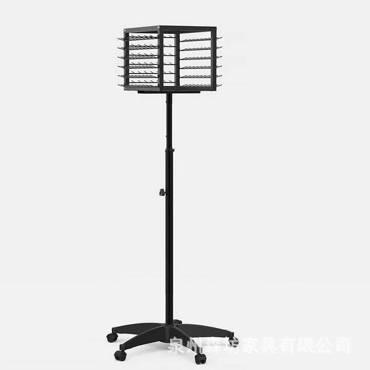 Cross-border braided hair rack, wrought iron hair rack, retractable floor wig storage rack, braided hair separation bracket