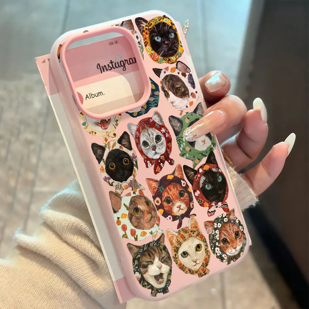 Silicone Cute Cloth Cat Phone Case For Samsung Galaxy S24 S23 S26 Ultra S22 S21 S25 Plus FE A57 A56 A55 A54 A36 A35 A34 5G Cover