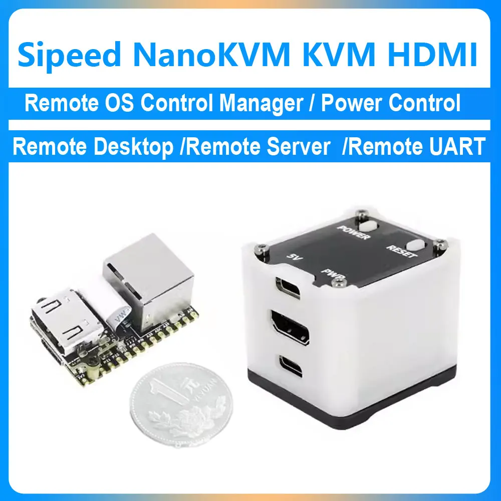 Sipeed NanoKVM Mini KVM HDMI RISC-V Remote OS Control Manager Install /Remote Power Control /Remote Desktop Server /Remote UART