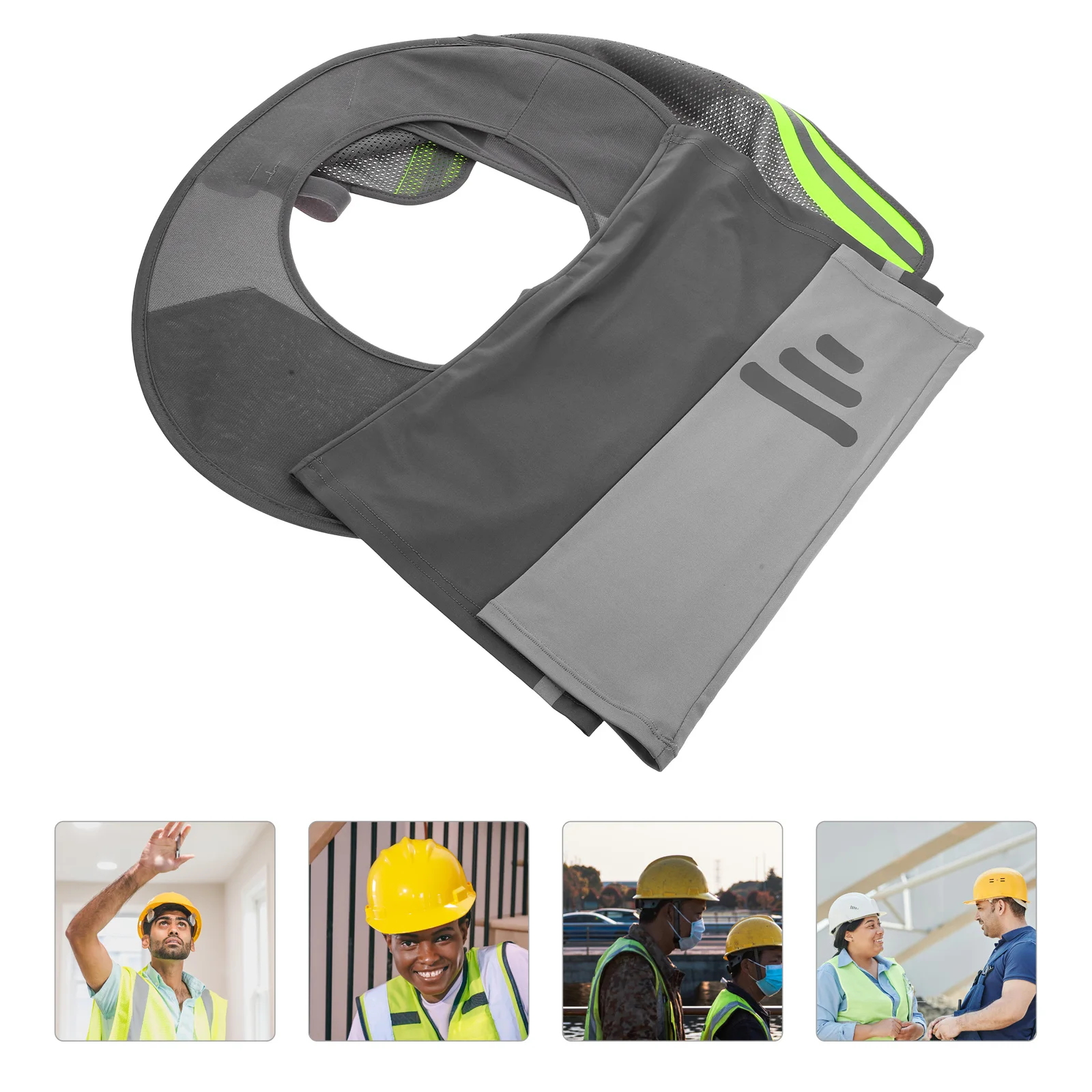 

Sunscreen Hat Cover Hard Shade Construction Visor with Neck Shield Brim Protector Has