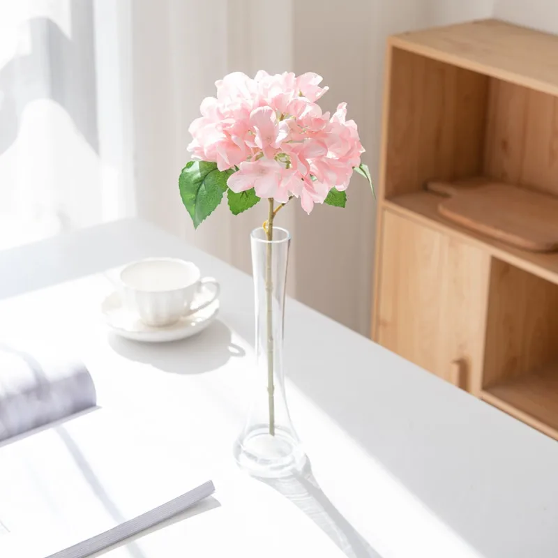 6 Stück Künstliche Blumen, Kunstseiden-Hortensien, Brautstrauß, Hochzeitsdekoration, Wohnzimmer-Tisch-Accessoires, Garten-Festival, Günstig – Detail 7