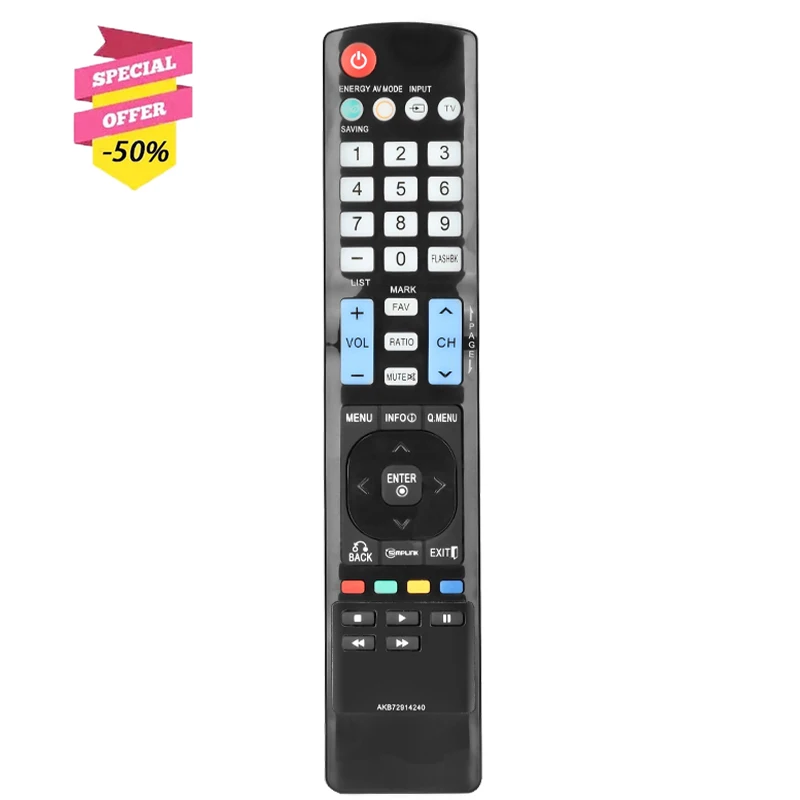 

AKB72914240 Remote Control For LG TV 32LD320 32LD350 42LD630 47LD420 47LD630 55LD520 19LE5300 22LE5300 47LE7300 55LE5300