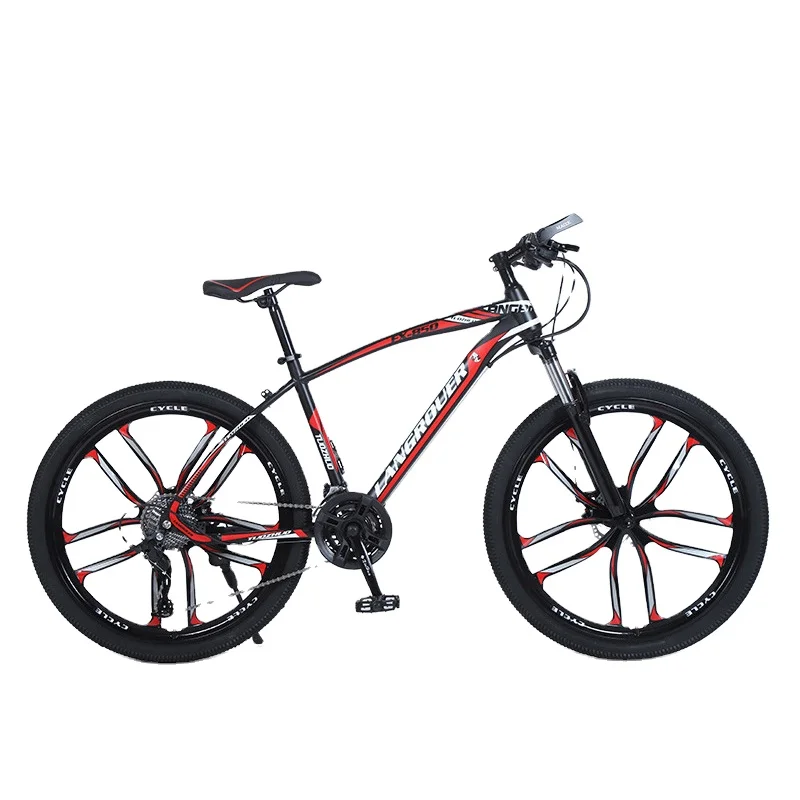 

2024 Factory Price Mountain Bike Ten Blade Wheel 24/26 Inch 21/24/27 Speed Mountain Bike High Quality Travel Options