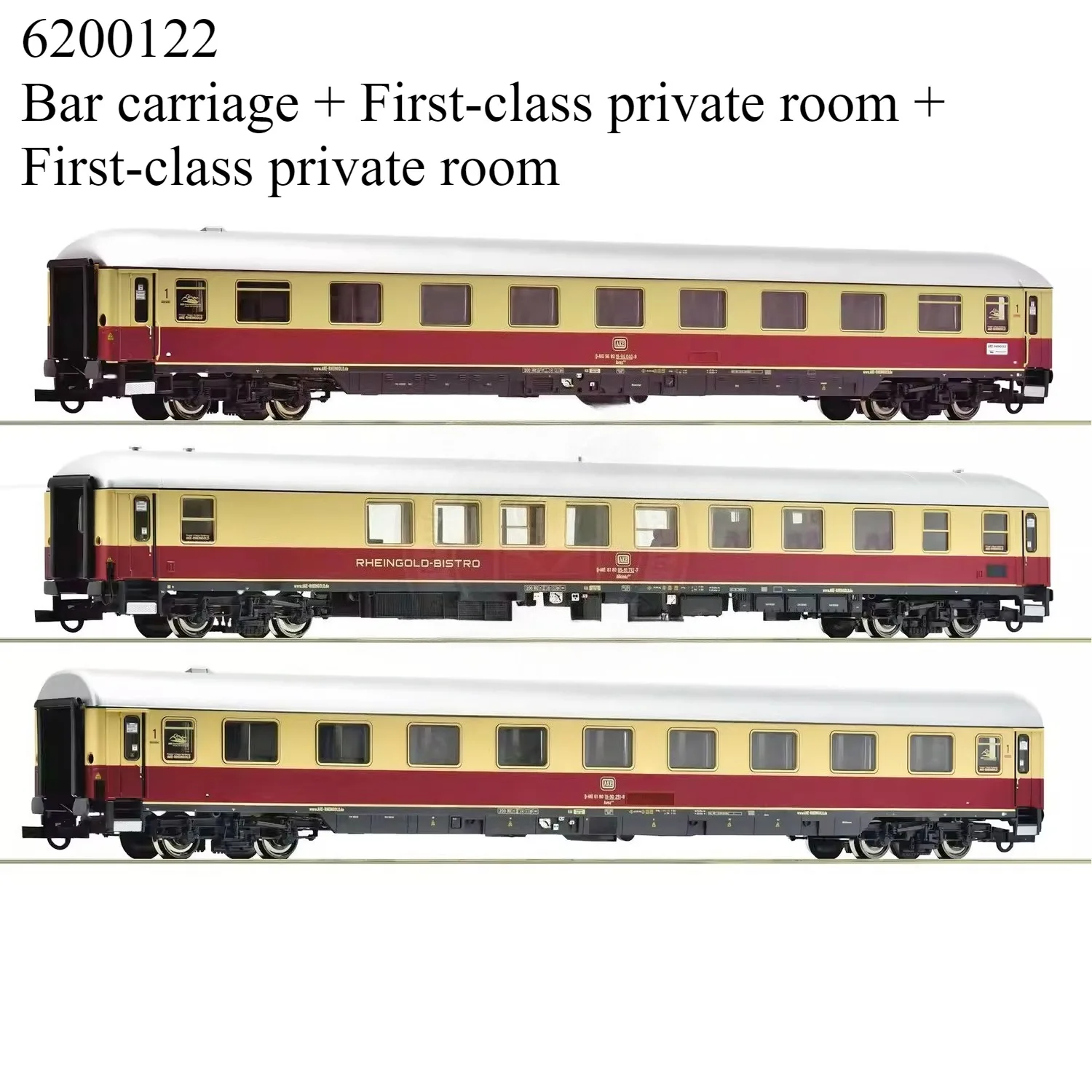 ROCO HO Type 1/87 Train Model Gold Rhine Passenger Car 6200120/1/2/6 Multiple Styles Available Train Car Model Adult Toy Gifts