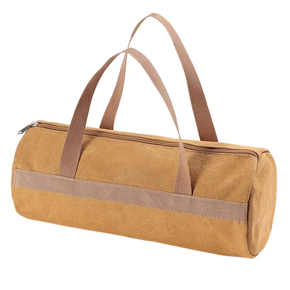 Camping Tools Storage Bag Large Capacity Cylinder Tent Stake Bag Lightweight Tent Peg Ground Nail Holder Bag for Outdoor Camping