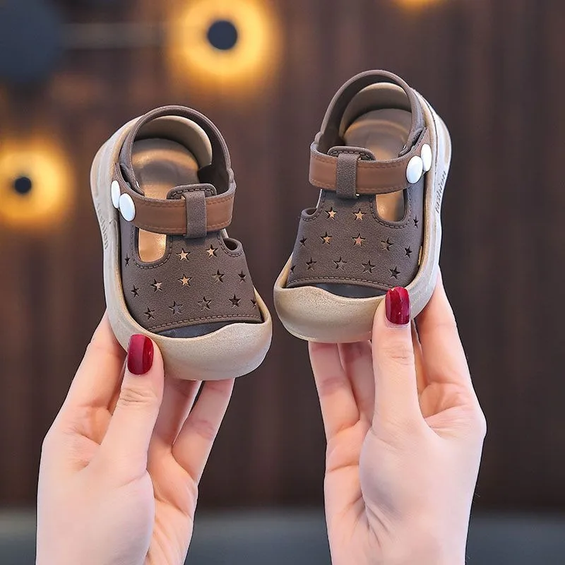 Infant Toddler 2026 Summer Breathable Soft Sole Closed Toe Walking Sandals for Unisex Children