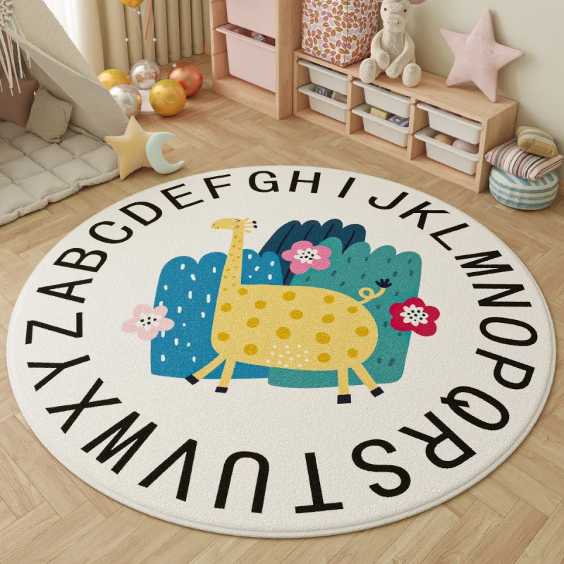 Living Room Sofa Coffee Table Blanket Japanese Wabi-Sabi Style Round Bedroom Bedside Study Computer Chair Carpet Home Decoration