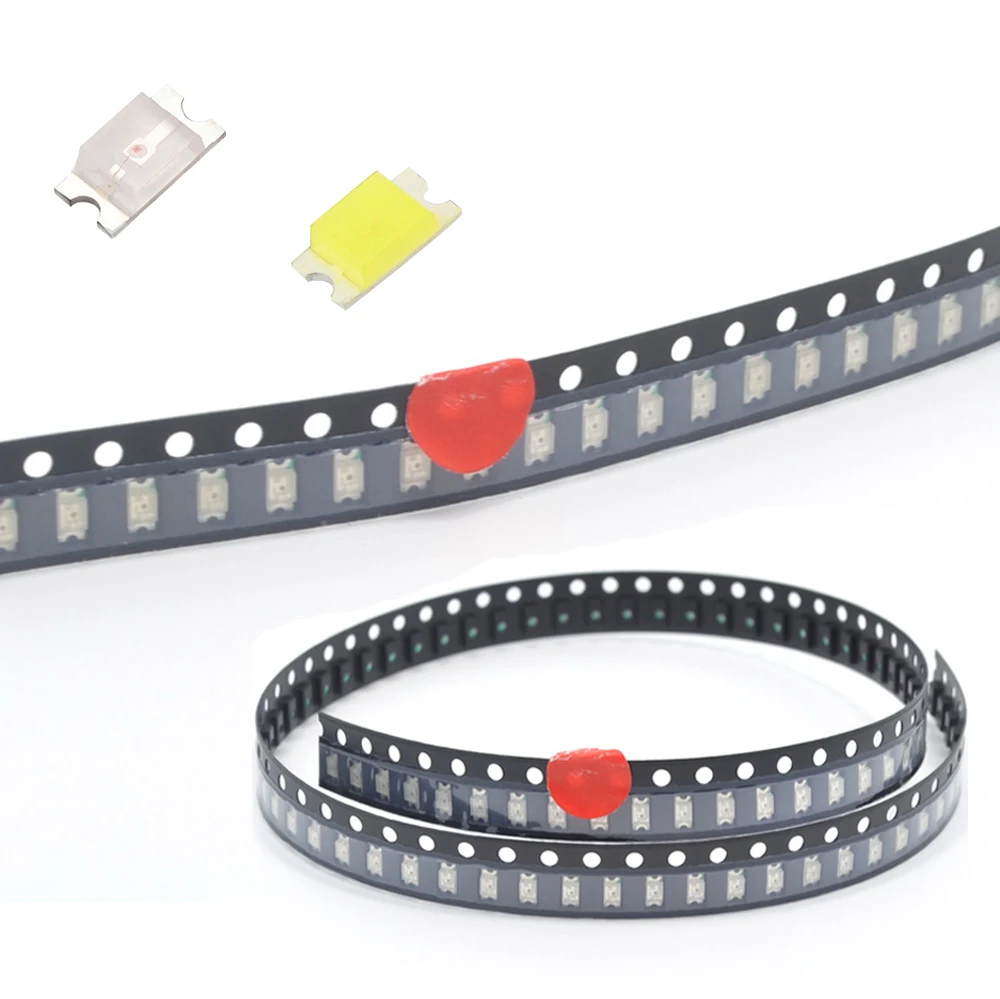 1000Pcs 1206 SMD SMT 20MAH LED Chip White Red Green Blue Yellow Pink Orange Super Bright DIY Led Lamp Light-emitting Diode Patch