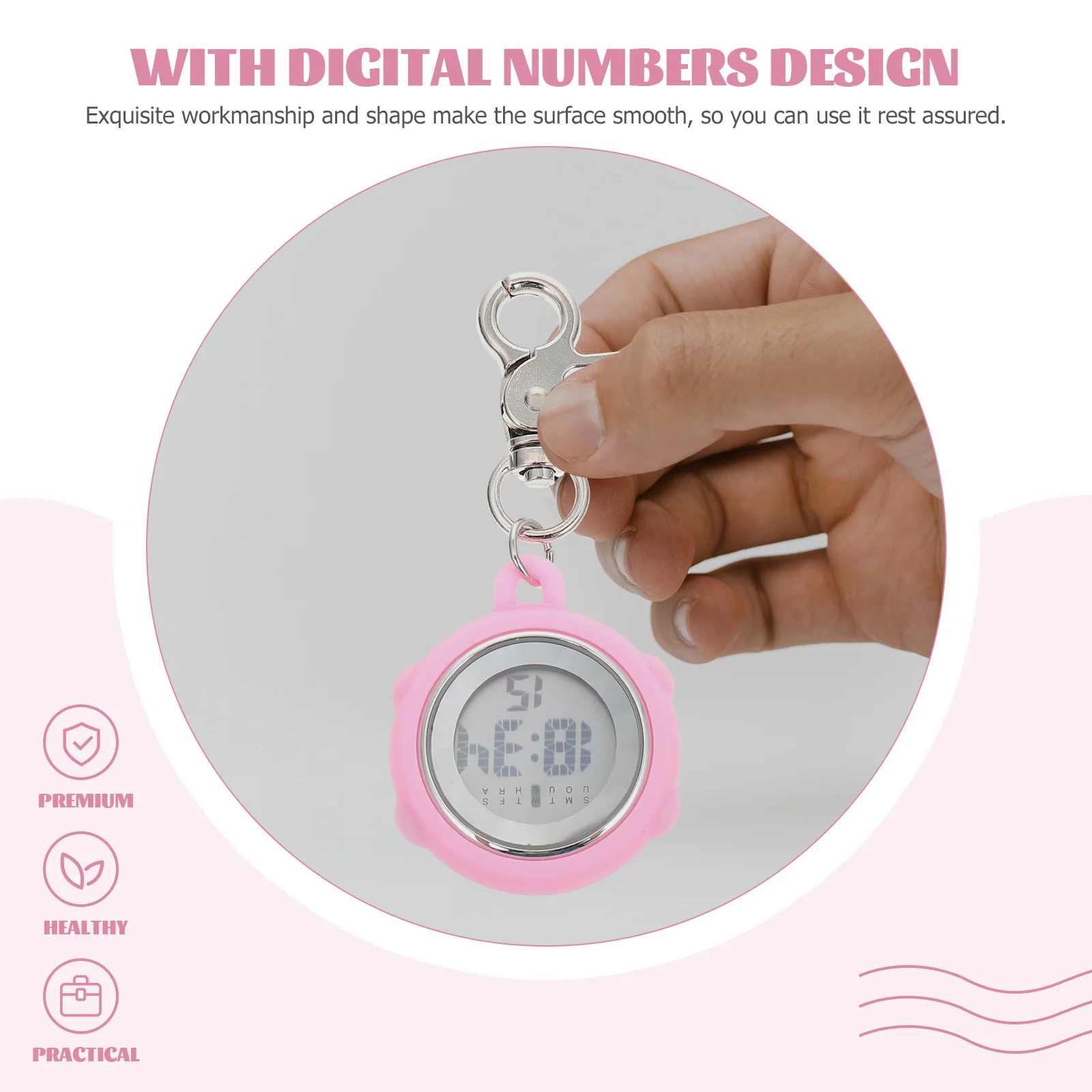 

Clip-on Digital Nurse Watch Pocket Electronic Stopwatch Doctor Fob Watch Nursing Student Nurse School Essential