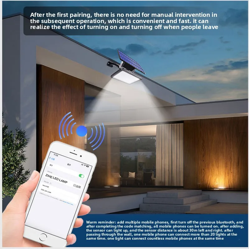 

2025 new Bluetooth sensor split solar garden light often integrated garden outdoor street light