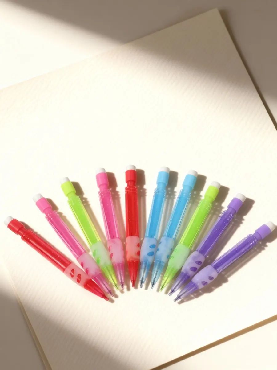 10Pcs Pocket Pencil Set 0.7mm Mini Mechanical Pencils Compact Lightweight Japanese Style Automatic Pencils for Office School Art