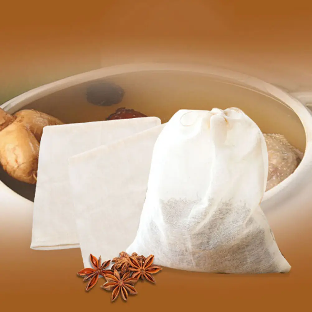 Drawstring Chinese Medicine Bag Friendly Reusable Filter Bag for Brewing Soup Decoction Herbal Tea Filtration