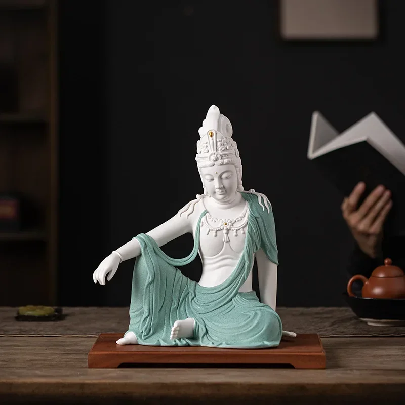 FX-17 Water Moon Guanyin Ornament Zen Free Avalokitesvara Bodhisattva Statue Home Porch Offering Avalokitesvara Buddha Statue