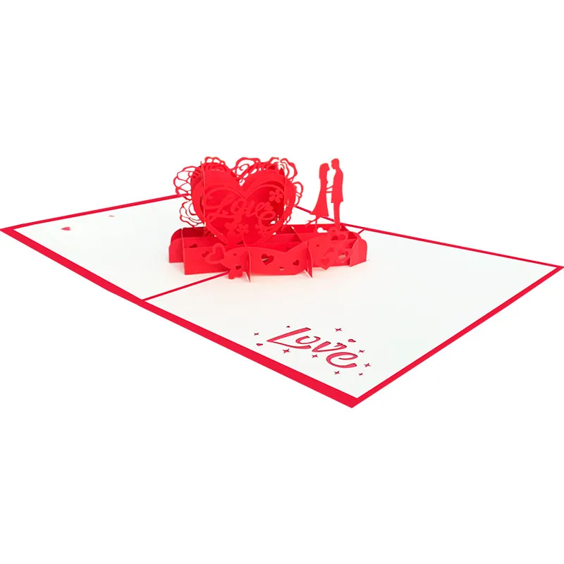 Low Price and Top Selling Product Wholesale Supplier 3D Greeting Pop up Cards Best Choice Gift for Valentine' Day