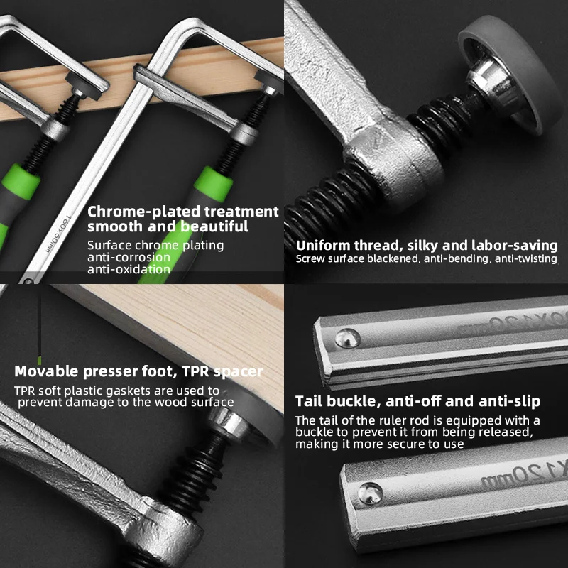 120/160/200/300mm Woodworking Guide Rail Clamp 1PC Dovetail Clamps Quick Screw Clamp for Carpentry Table Track Saw Rails Tools view 4