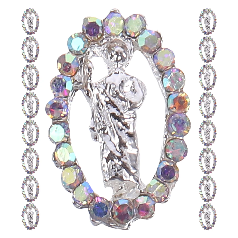 

24 шт. украшений для ногтей: маникюрные стразы «Иисус» для женщин, декор для нейл-арта, DIY, для накладных ногтей, рождественские маникюрные принадлежности, стразы