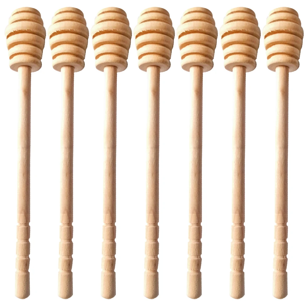 1/2/50 Uds. Palitos para mezclar miel, agitadores de miel con mango largo, cucharas de madera para miel de 6.2 pulgadas, multifunción, recuerdos para fiestas