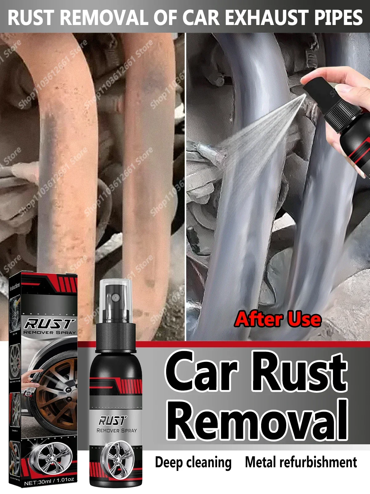 Car Rust Remover Automobile Rust Removal Auto Parts Maintenance Cleaner Remove Rust Spray Rapid Derusting Prevent Corrosion