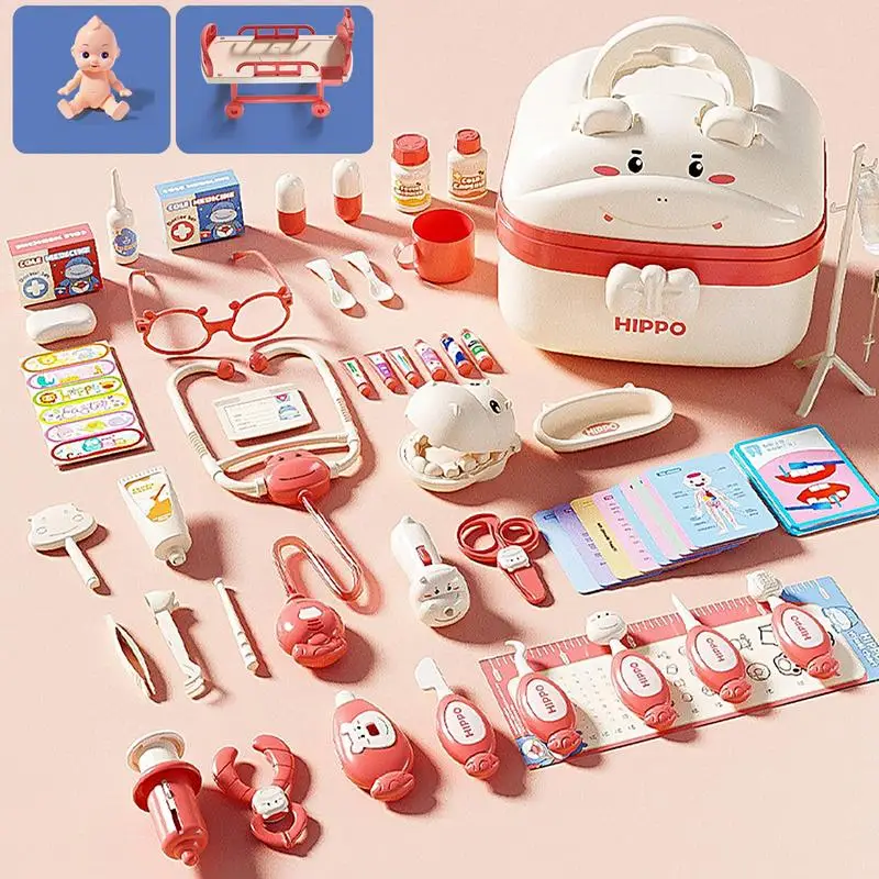 

Doctor Set For Kids Pretend Play Girls Role-playing Games Hospital Accessorie Medical Kit Nurse Tools Bag Toys For Children Gift