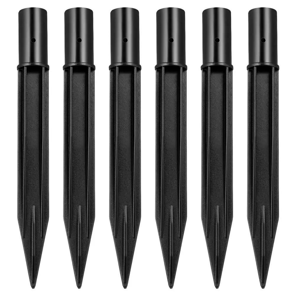 

6 Pcs Solar Light Stakes Black 160mm x 16 8mm Replacement Spikes for Outdoor Lights Lawn Decor Plastic Ground stakes Reusable