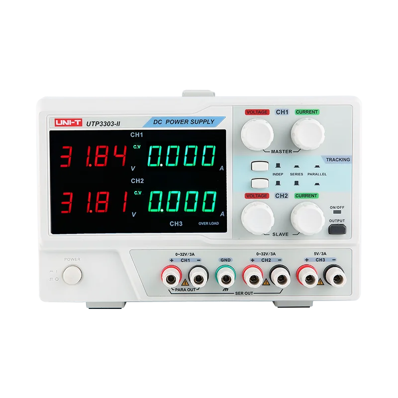UTP3303-II Dual-Channel Three-way Adjustable DC Power Supply 30V 3A Four-digit Display Linear DC Power Lab Test 195W