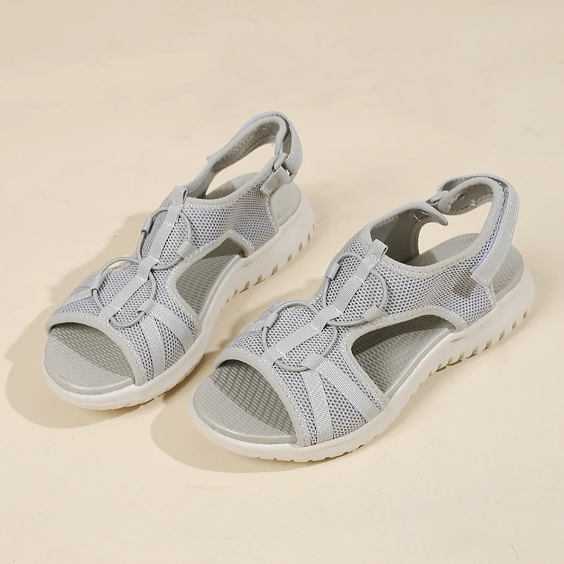 2024 Nieuwe Zomer Slijtvaste Dames Sandalen Platform Casual Comfortabele Effen Kleur Schoenen Vrouwelijke Strand Sandalen Grote Maat