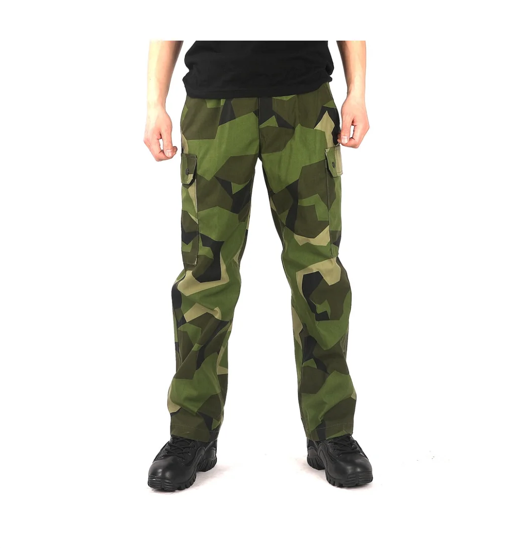 Pantalones rectos tácticos de camuflaje geométrico, M90