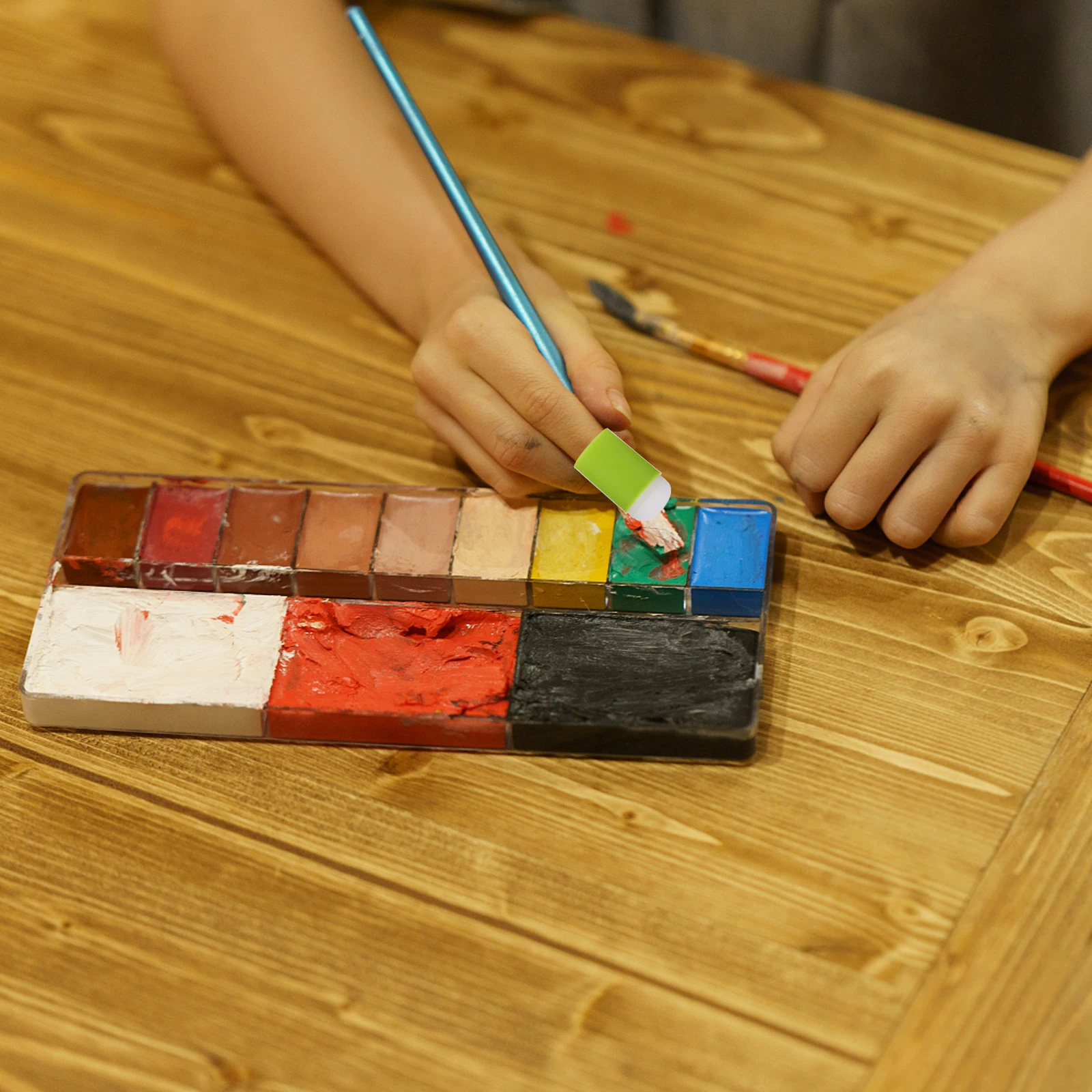 

10 Pcs Eraser Stamp Smear Tool Kids Painting Toy Ink Pad The Circle Finger Blending Plastic Sponge Baby