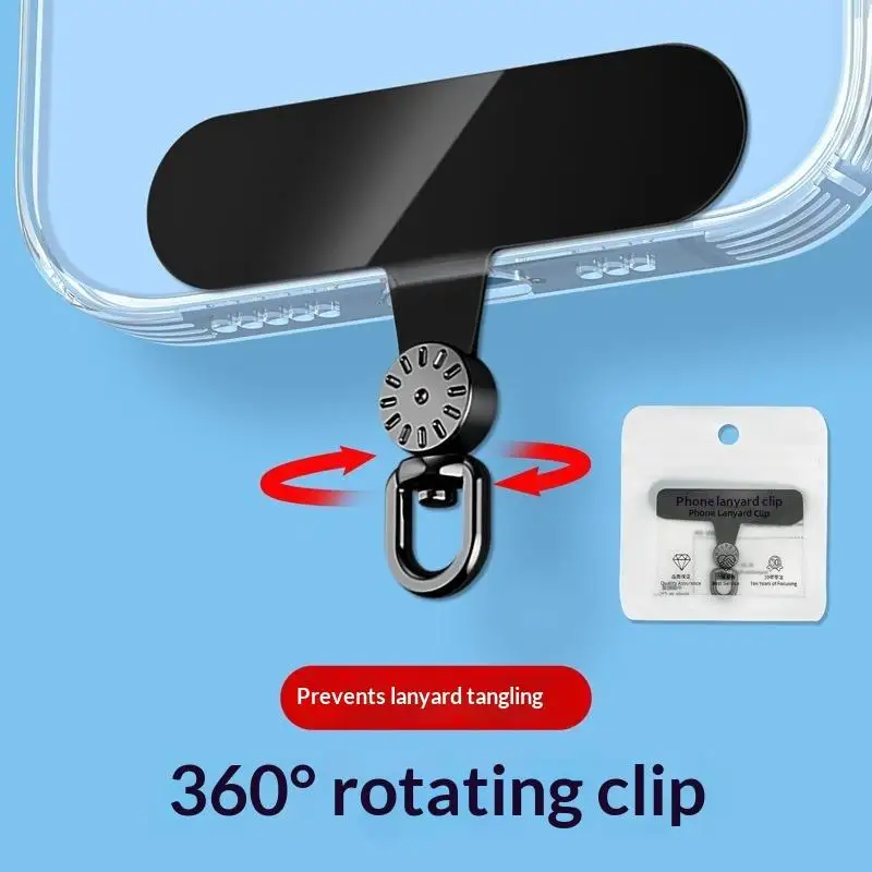 360° Rotatable Phone Lanyard Gasket Durable TPR Card Clip Replacement Universal Hanging Cord for Phone Anti-Loss Outdoor Sports