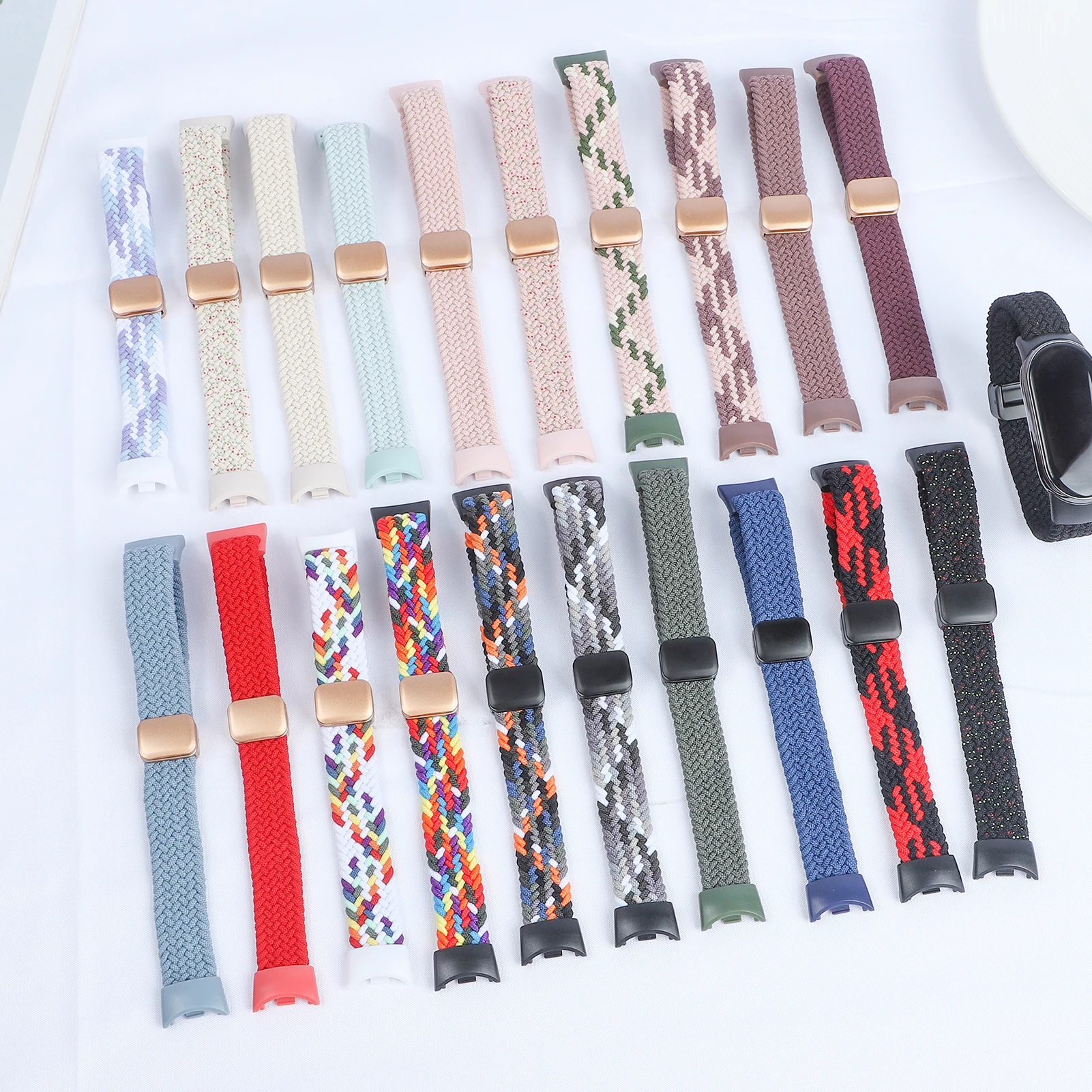 Magnetisches Geflechtarmband für Xiaomi Mi Band 10 Zubehör Atmungsaktives Nylon-Armband Pulseira Correas Xiaomi Mi Band 9 8 2026 – Detail 7