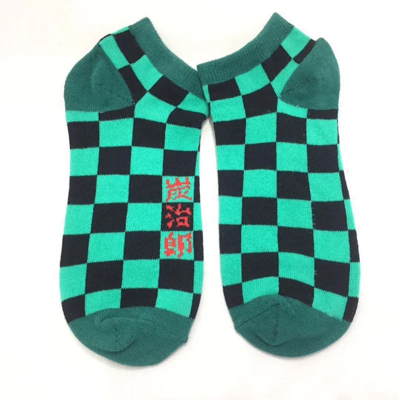Demon Slayer Kimetsu No Yaiba Sock Short Socks Cosplay Prop Cartoons Anime Kamado Tanjirou Kamado Nezuko Cotton Halloween Socks