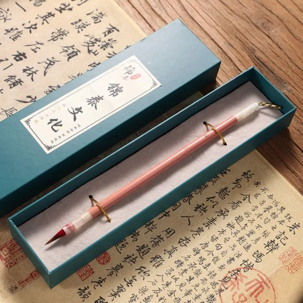 

Professional Oil Watercolor Chinese Calligraphy Brush Oil Painting Wolf Hair Scriptures Writing Brush Wood Art Paint Brush Class