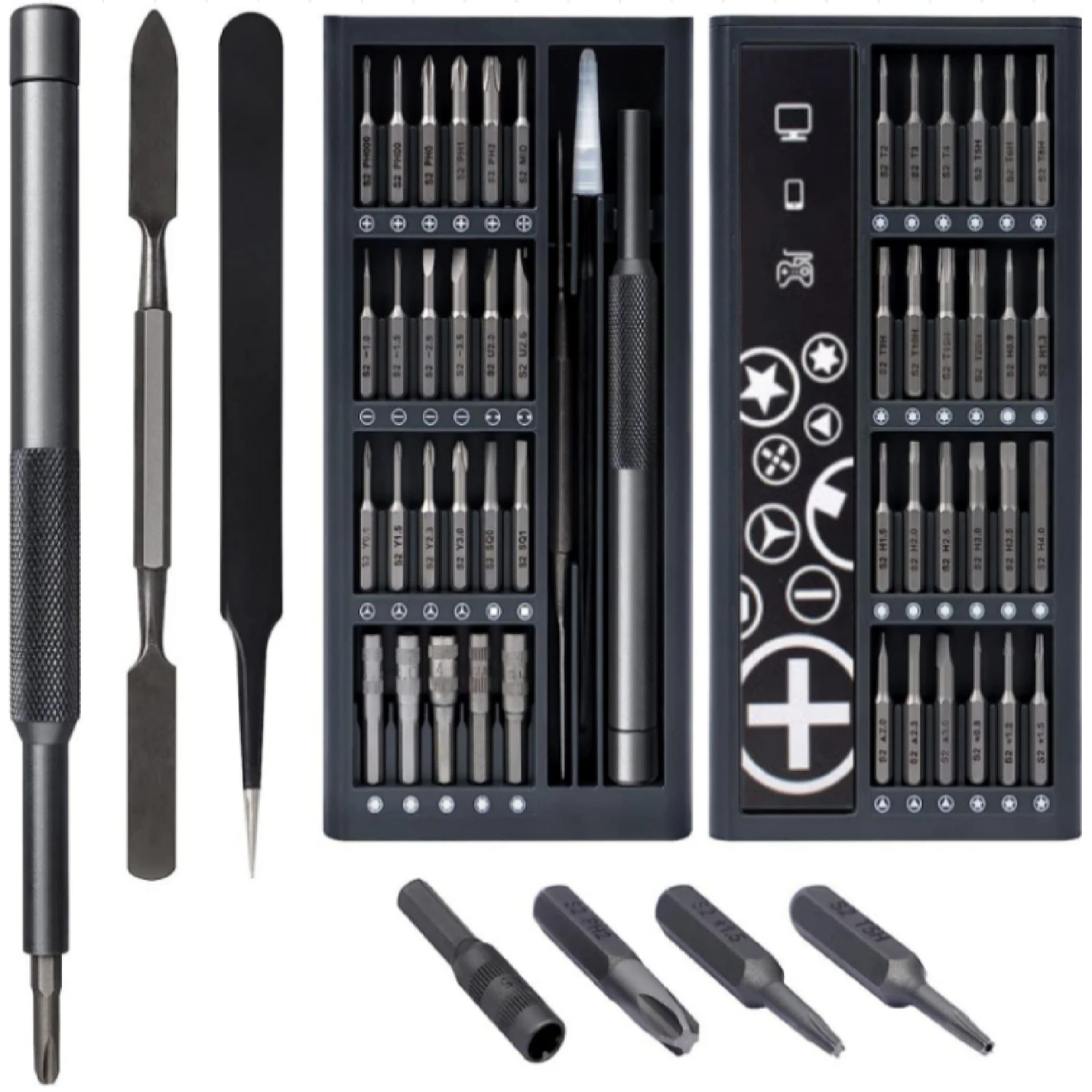 Essential High Quality Durable Multifunctional Small Double Sided Screwdriver Tool Set - 50 in 1 - Ideal for Laptop and Mobile P