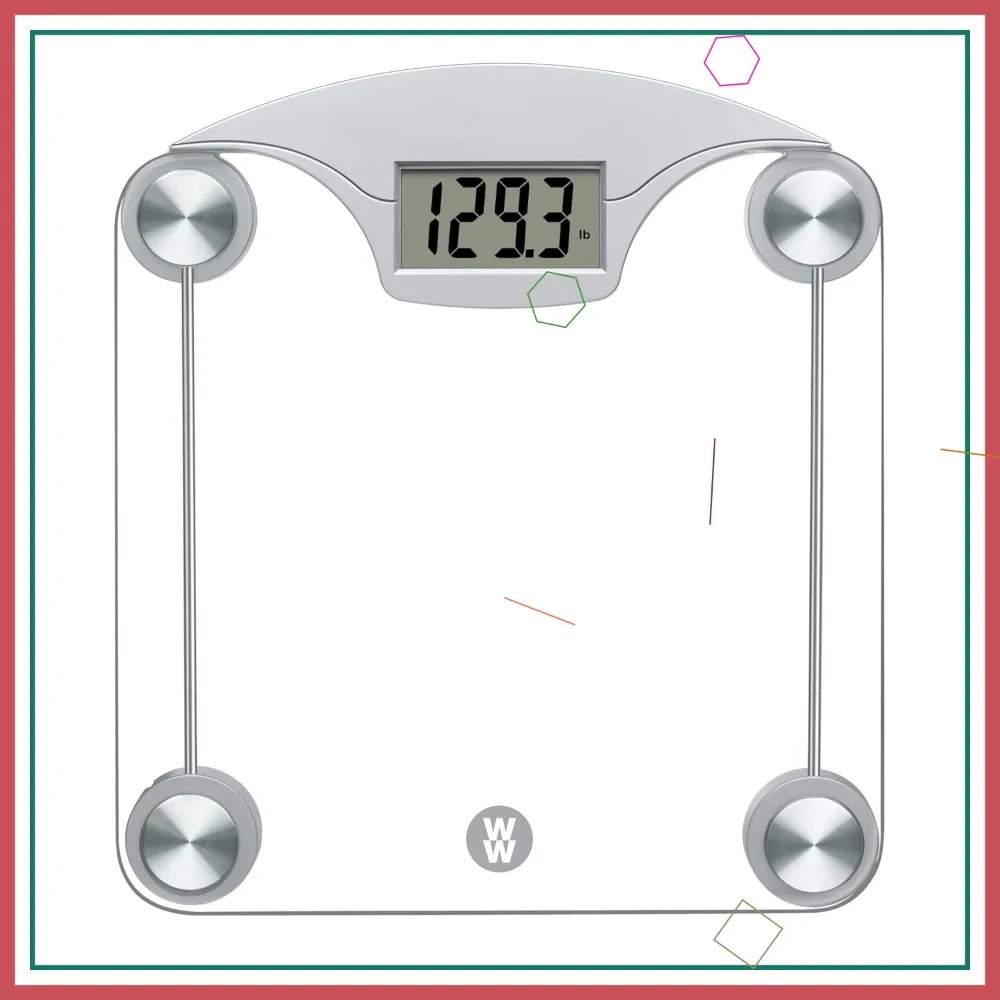

Digital Glass Bathroom Scale, Measures Up to 400 Lbs., Clear Design for Accurate Body Weight Tracking