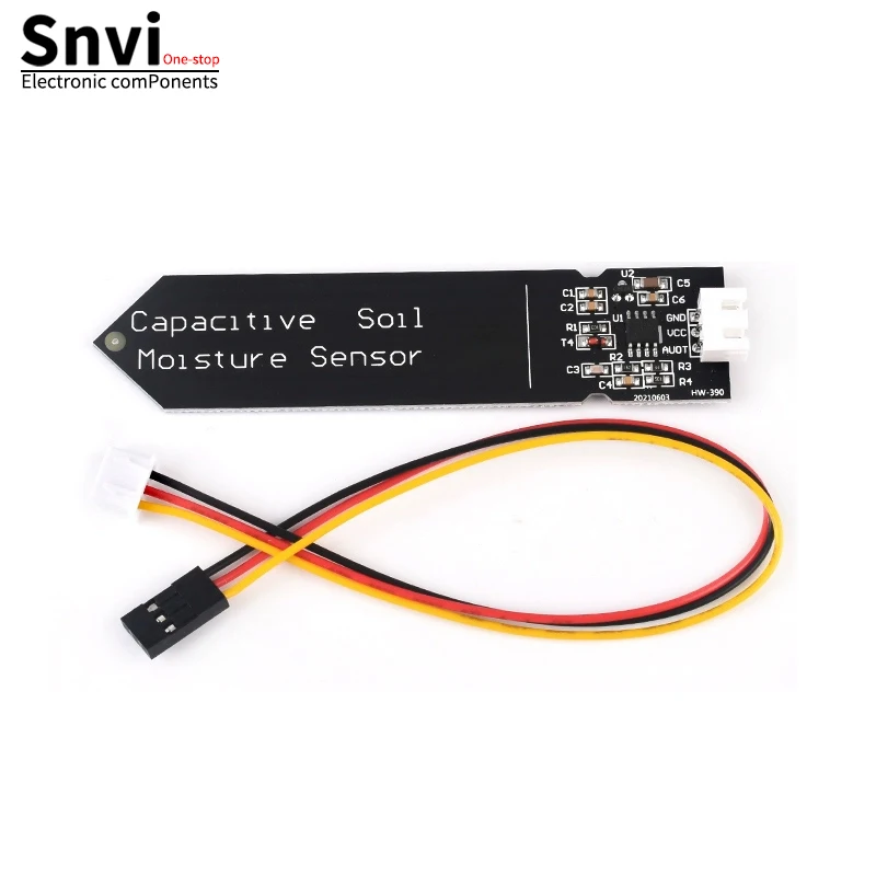 Módulo capacitivo do sensor de umidade do solo, não é fácil de corroer, fio de ampla tensão 3.3 ~ 5.5v, resistente à corrosão com gravidade