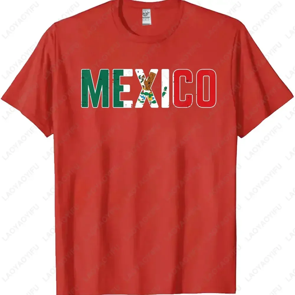 Summer Mexico T-Shirts Mexican Flag Graphic Streetwear Men Women Fashion Loose Short Sleeve T Shirt Cotton Tees Tops Clothing