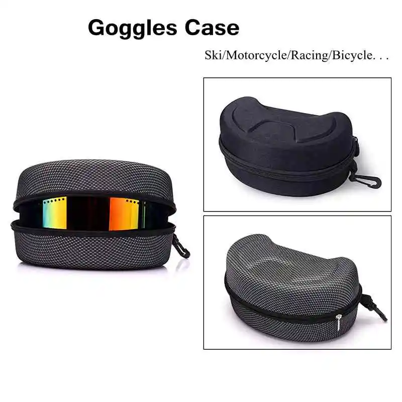 20CM 7.5Inch Ski Goggles Case Motorcycle Skiing Glasses Box EVA zipper Compression Resistance Protective Box