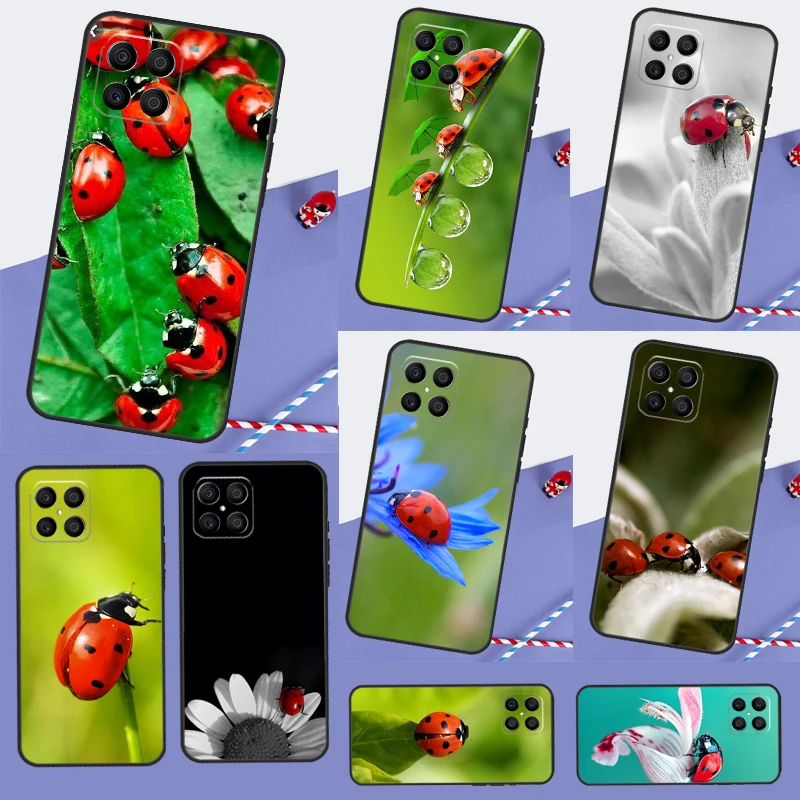 Seven-Star Ladybug Case For Huawei Honor 70 50 X7 X8 X9 P Smart 2021 Nova 5T P20 P40 Lite P50 P30 Pro Cover