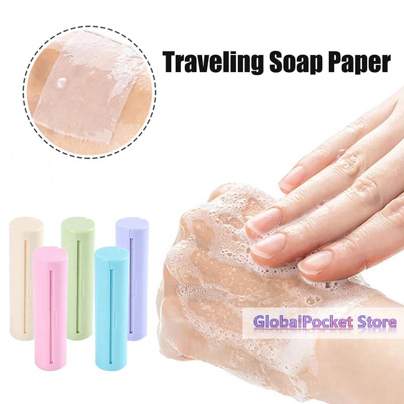 [TG823]120cm Length Disposable Soap Paper For Traveling Washing Hand Mini Paper Soap Scented Slice Sheet Bath Cleaning Supplies