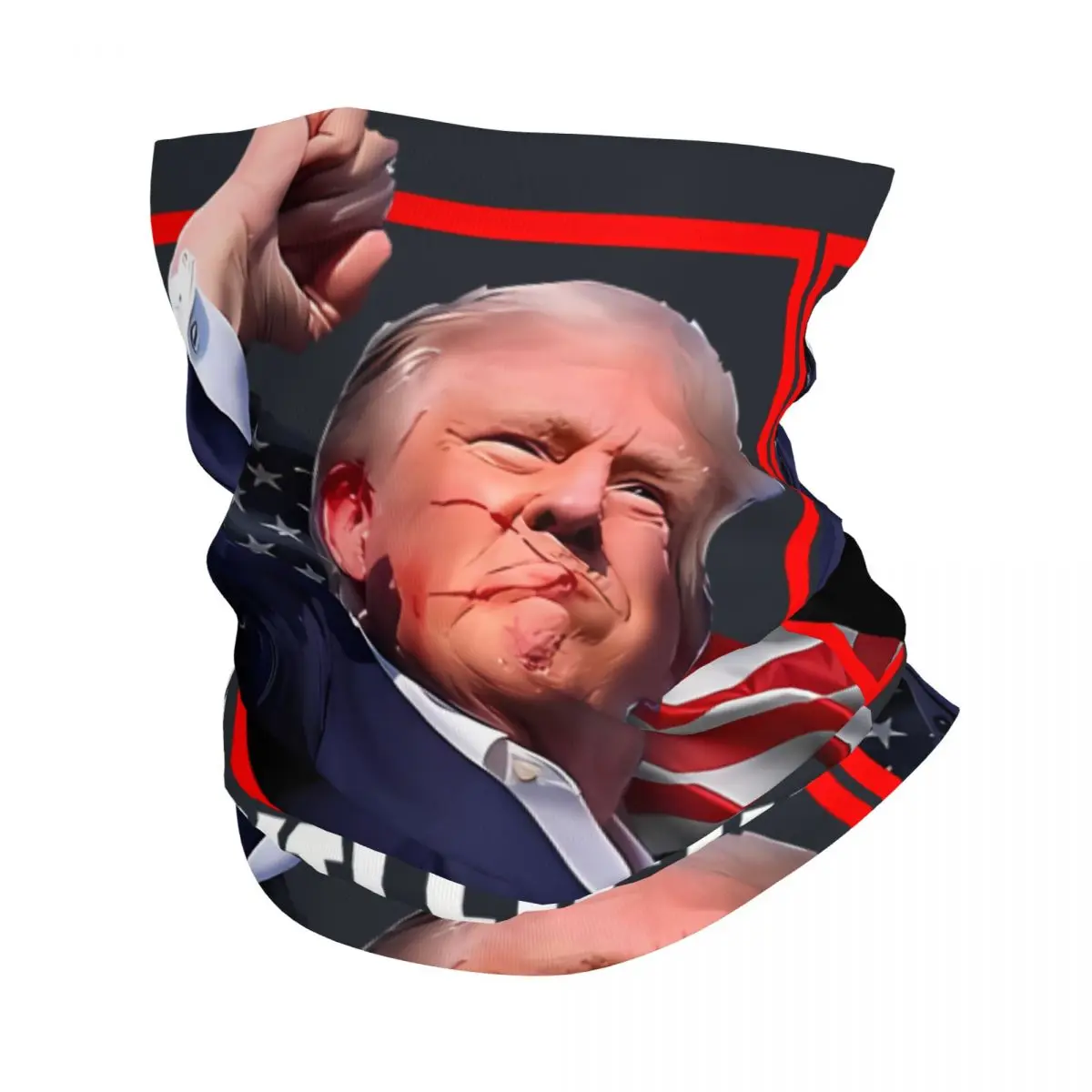 Fight Fight Fight Donald Trump 2024 Election Bandana Neck Cover Motorcycle Club Donald Trump Face Scarf Multi-use Balaclava