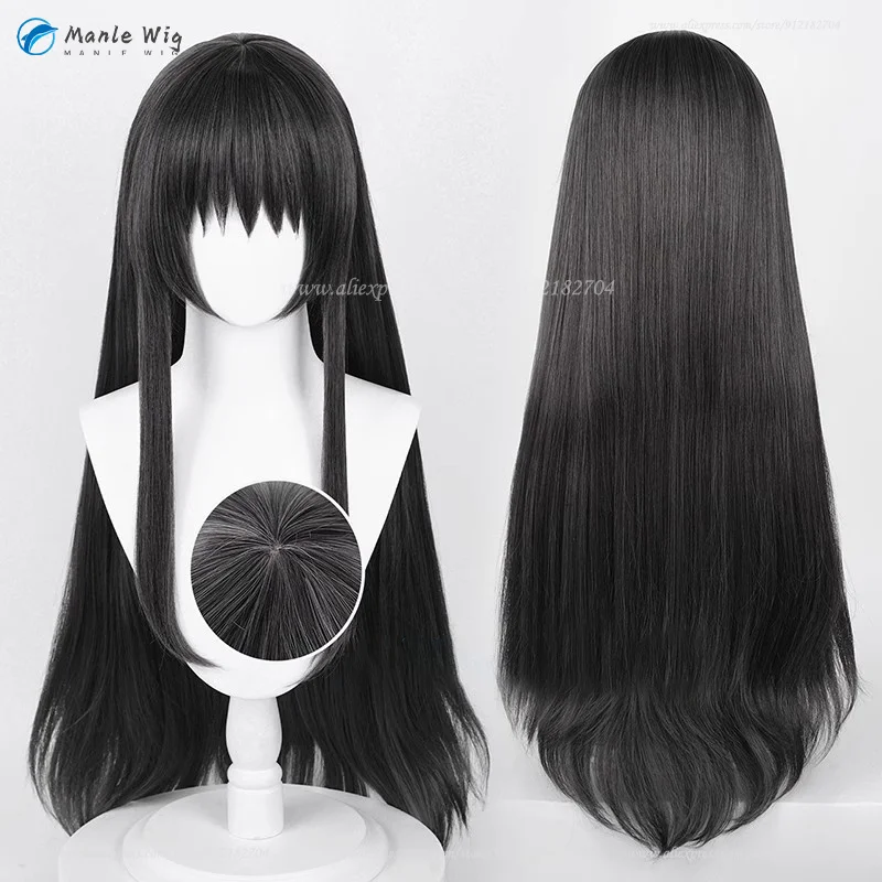 Anime Wigs Cosplay Akemi Homura Cosplay Wig Black Wig Heat Resistant Hair Women Role Play Wigs + Wig Cap