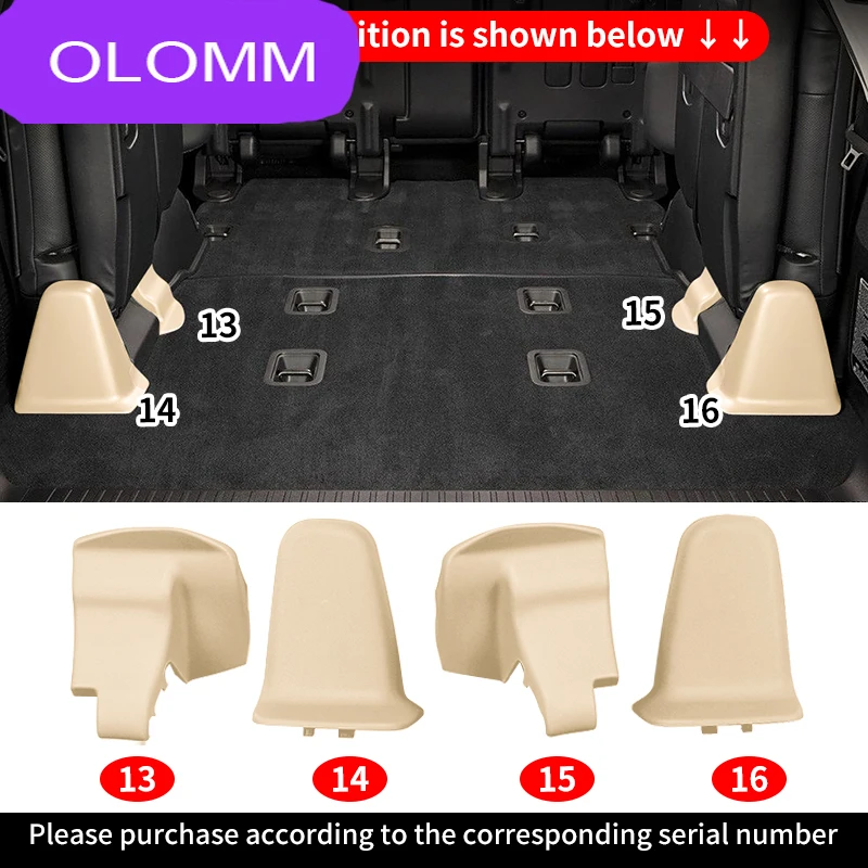 For 2008-2021 Toyota Land Cruiser LC200 J200 Seat Rail Sliding Track Cover Protector Dustproof Anti-Scratch Interior Accessories view 5