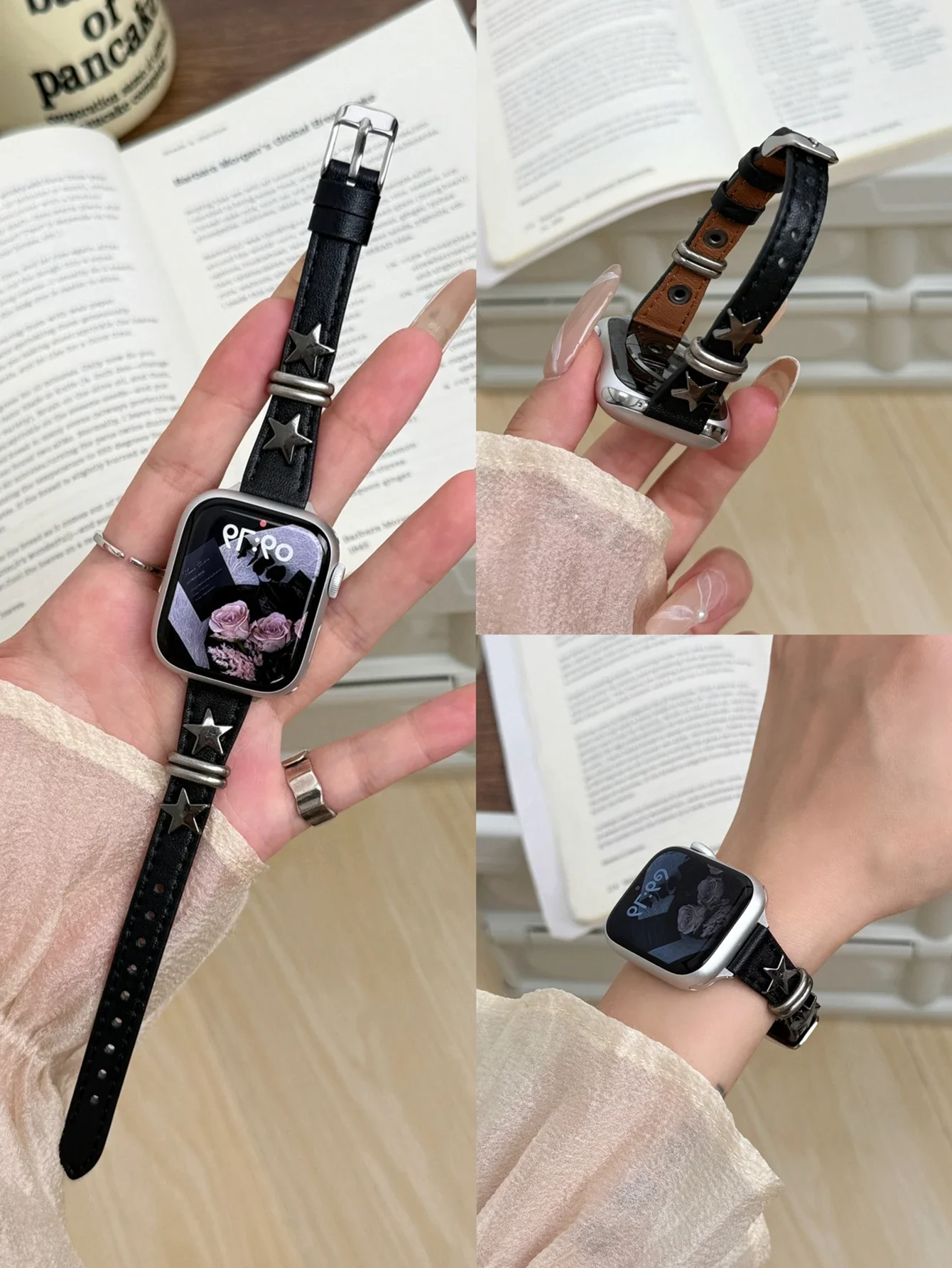 ممتاز فاسق حلقة جلدية ل سوار ساعة يد آبل النساء 11/10/9/8/7 38 مللي متر 40 مللي متر 41 مللي متر 42 مللي متر 44 مللي متر 45 مللي متر 46 مللي متر 49 مللي متر حزام