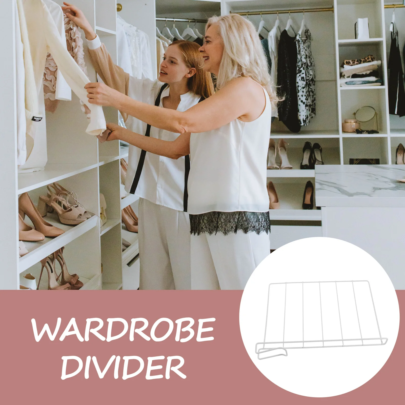 

3Pcs Clothes Organizer Dividers Iron Shelf Dividers for Closets Wardrobe Partition Shelves Cupboard Shelving Clothes Organizer